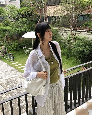 Natsu Motor Leather Buckle Belt Shoulder Bag